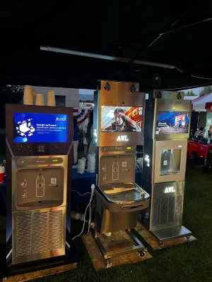 AMS unit providing drinking water at the American Embassy event