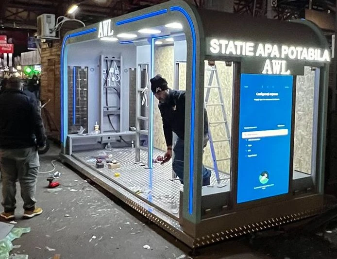 Aqua World Line începe instalarea primului hub de stații AMS în Gara de Nord București